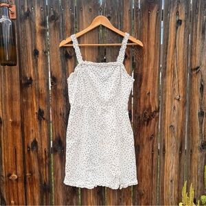 Urban Outfitters Black and White Polka Dot Ruffle Dress Date Night Brunch Small